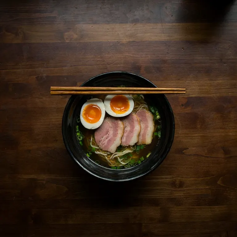 Ideogram 3.0's image for “A bowl of ramen from above”