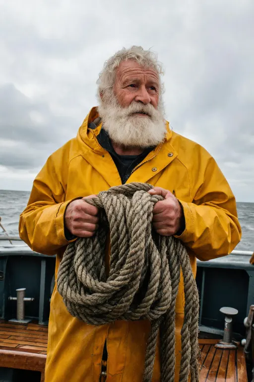 Seedream 5.0 Lite's image for “A fisherman holding a rope in both hands”