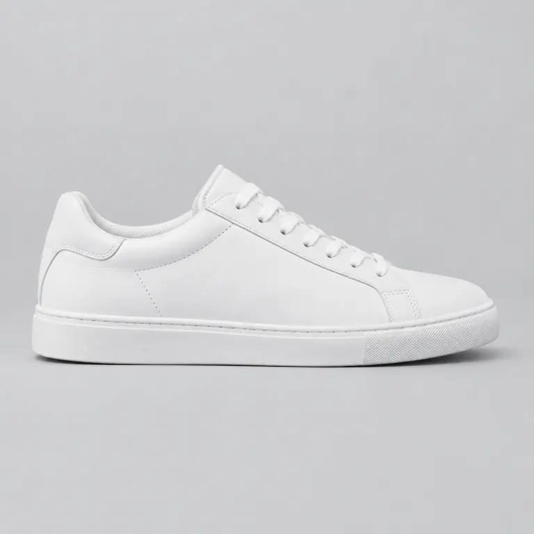GPT Image 2.5 Flare's image for “A white sneaker on a grey background”