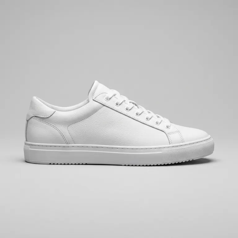 Nano Banana 2's image for “A white sneaker on a grey background”
