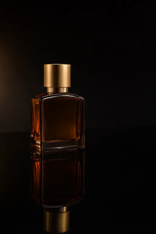 Qwen-Image 2.1's image for “A perfume bottle and its reflection”