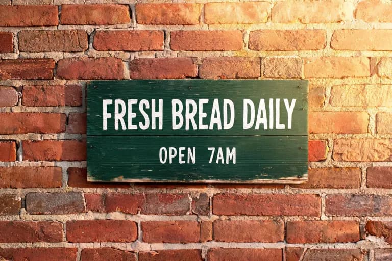 Seedream 5.0 Lite's image for “A bakery sign with two lines”