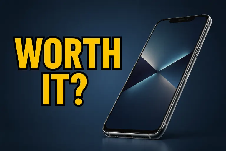 FLUX.2 Pro's image for “A phone review thumbnail with a question”