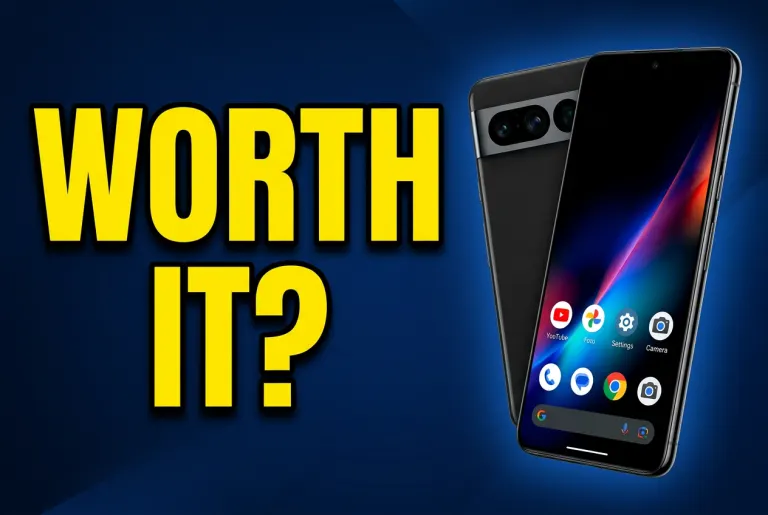 Nano Banana 2's image for “A phone review thumbnail with a question”