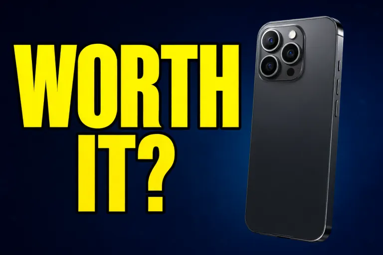 Qwen-Image 2.1's image for “A phone review thumbnail with a question”