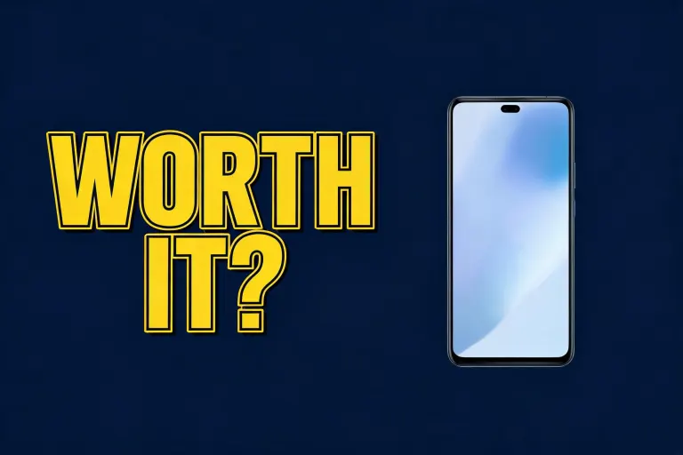 Seedream 5.0 Lite's image for “A phone review thumbnail with a question”